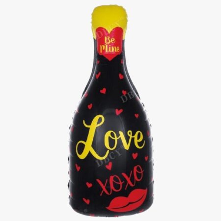 Фигура "Бутылка Шампанское "Love" 33''/84 см, 1 шт., с гелием