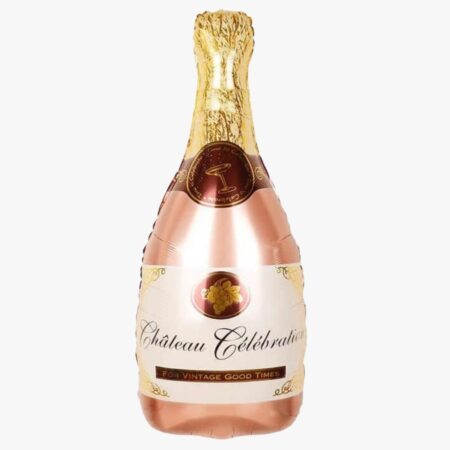 Фигура "Бутылка шампанского. Роз.золото" 40''/102 см, 1 шт., с гелием