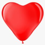 Шар «Сердце» (Красное) 12″/30 см, 1 шт., с гелием