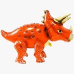 Ходячая фигура «Динозавр Трицератопс, оранженый» 36»/91 см, 1 шт., с воздухом