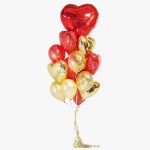 Композиция из шаров «Большой любви — большое сердце», 1 шт., с гелием