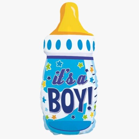 Фигура "Бутылочка для мальчика (звёздочки)" 31''/79 см, 1 шт., с гелием