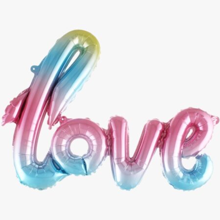 Фигура надпись "Love, нежная радуга, градиент" 41"/104 см, 1 шт., с воздухом