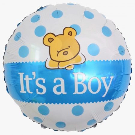 Круг "It's a Boy. Медвежонок" 18''/46 см, 1 шт., с гелием