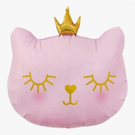 Фигура "Котёнок принцесса. Розовый" 30''/76 см, 1 шт., с гелием