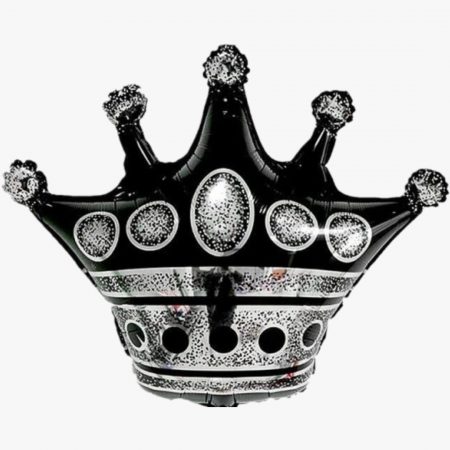 Фигура "Корона чёрная", 30″/76 см, 1 шт., с гелием