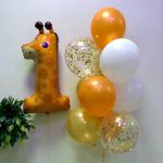 Композиция из шаров «Годик. Жираф», 1 шт., с гелием