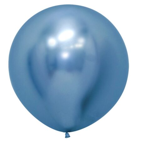 Шар "Хром" (Синий) 91см, 1 шт., с гелием