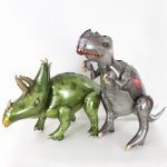 Шар 3D (40»/102 см) Фигура, Динозавр Трицератопс, Зеленый,